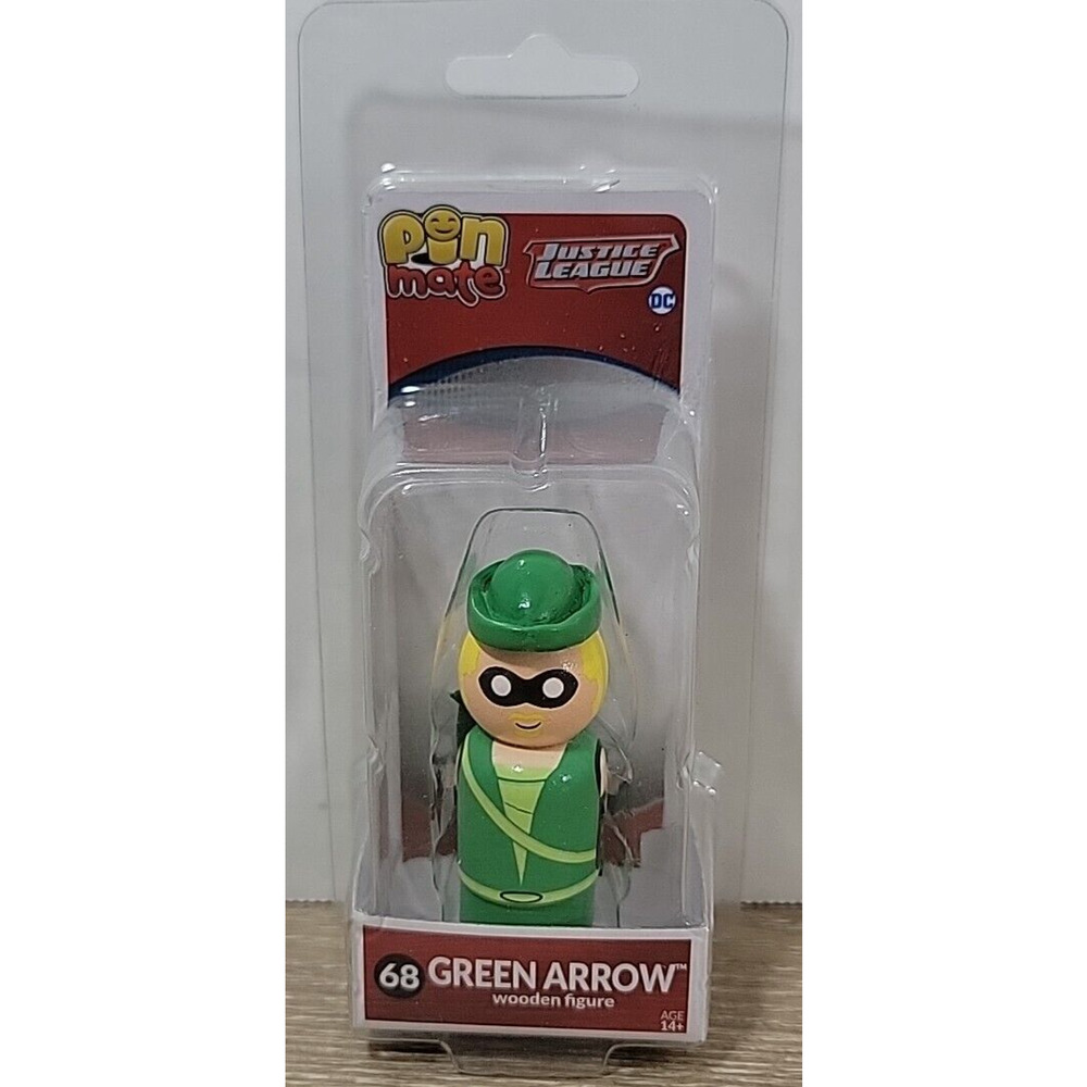 Green Arrow Pin Mate Wooden‎ Figure #68 Bif Bang Pow DC Universe New